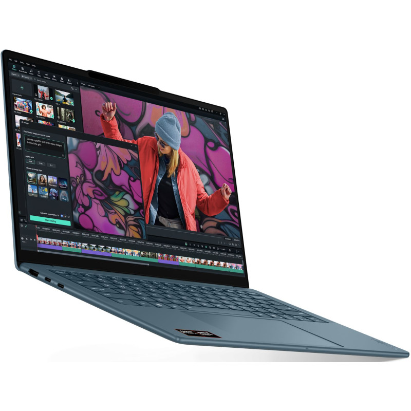Лаптоп LENOVO Yoga Slim 7, 14" WQXGA+ OLED 120Hz, AMD Ryzen AI 7 350, 32GB DDR5, 1TB SSD, Windows 11 Home - 83JY001XBM - 2