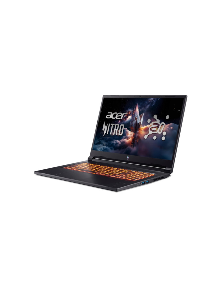 Лаптоп Acer Nitro V17 NG-ANV17-41-R14D, 17.3" FHD IPS 144Hz, AMD Ryzen 7 260, RTX 4050 6GB, 16GB DDR5, 1024GB SSD, Windows 11 Home - NH.QYQEX.002 - 1