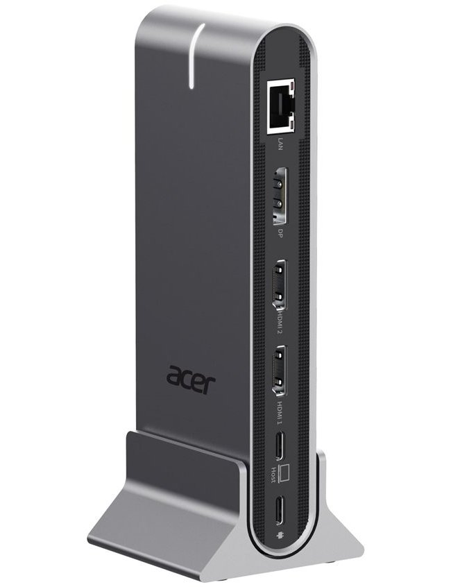 Докинг станция Acer Type-C Universal 15in1, 2x HDMI 4K@60Hz, 1x DisplayPort 8K@30Hz, 5x USB-A, 1x USB-C 100W, RJ45, SD/MicroSD, Audio 3.5mm - HP.DSCAB.022 - 1