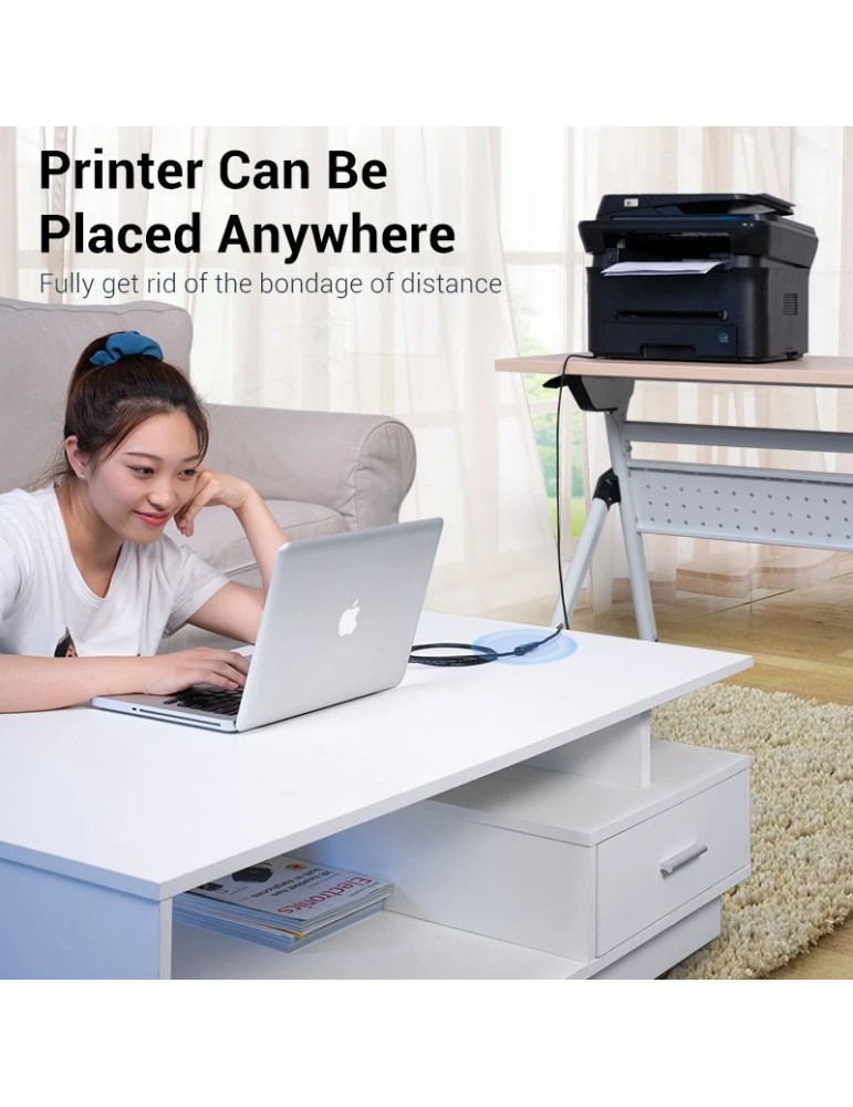 Кабел Vention USB 3.0 Type A, 0.5m, Екраниран, 5Gb/s, Черен - CBHBD - 7