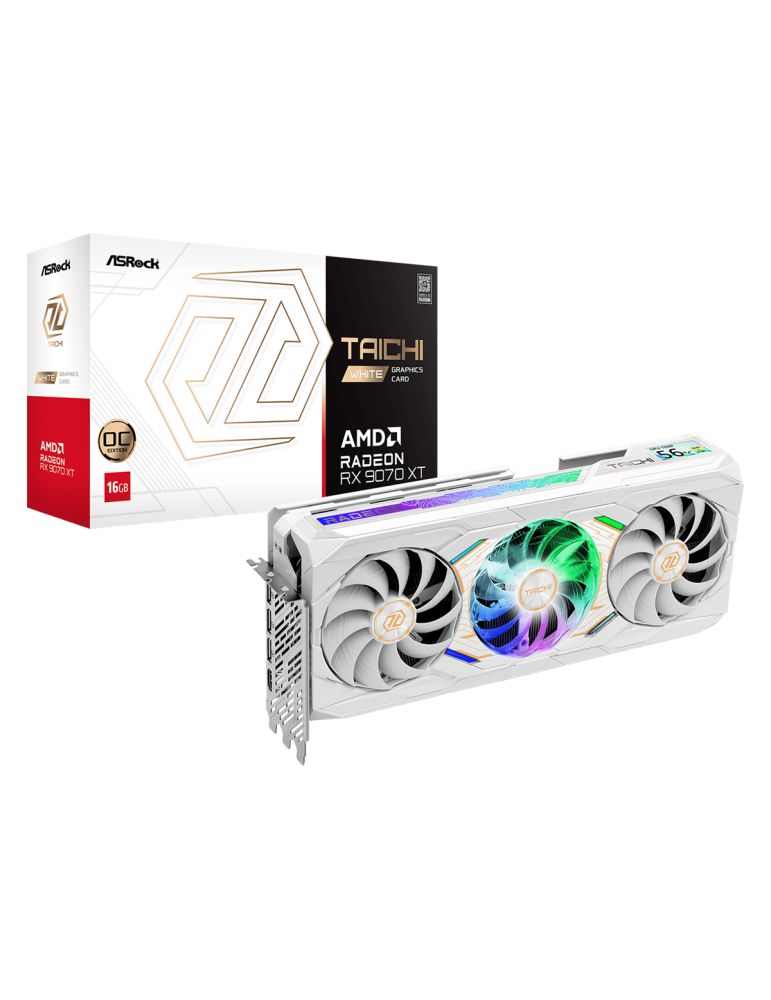 Видео карта ASRock RADEON RX 9070 XT TAICHI OC, 16GB GDDR6 20Gbps - RX9070XT TCW 16GO - 1