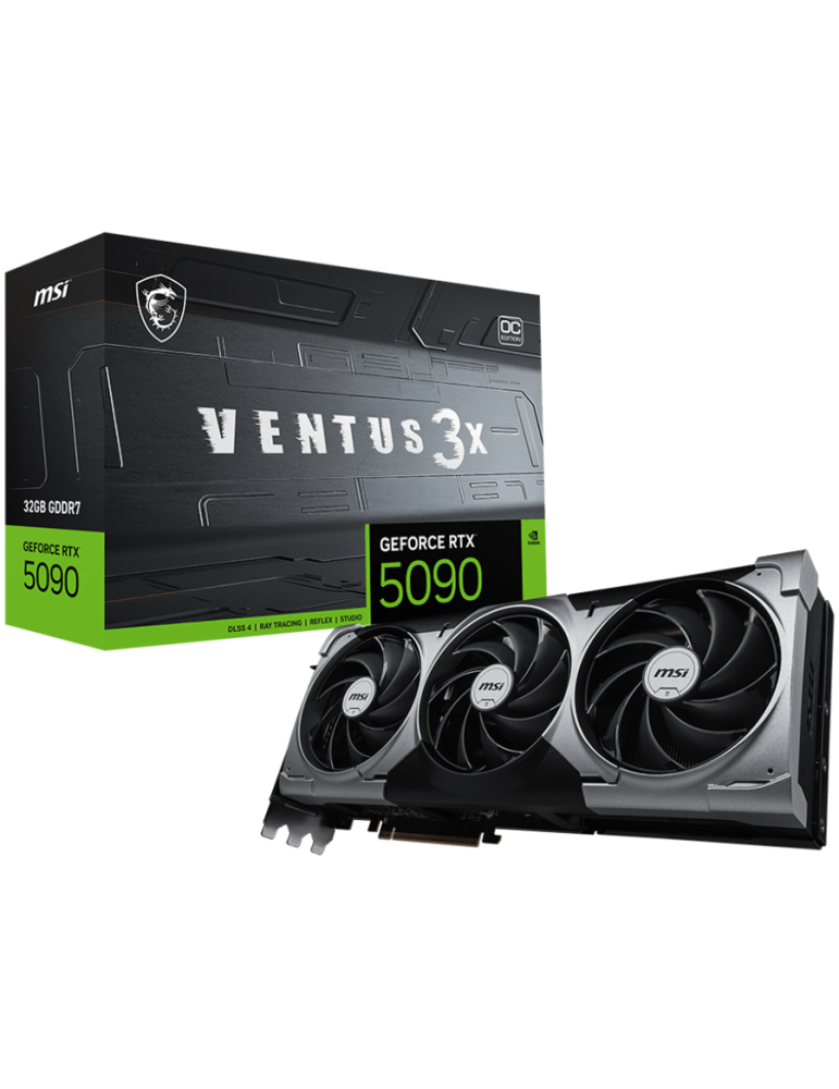 Видео карта MSI Nvidia GeForce RTX 5090 32G VENTUS 3X OC, 32GB GDDR7, 512bit - 1