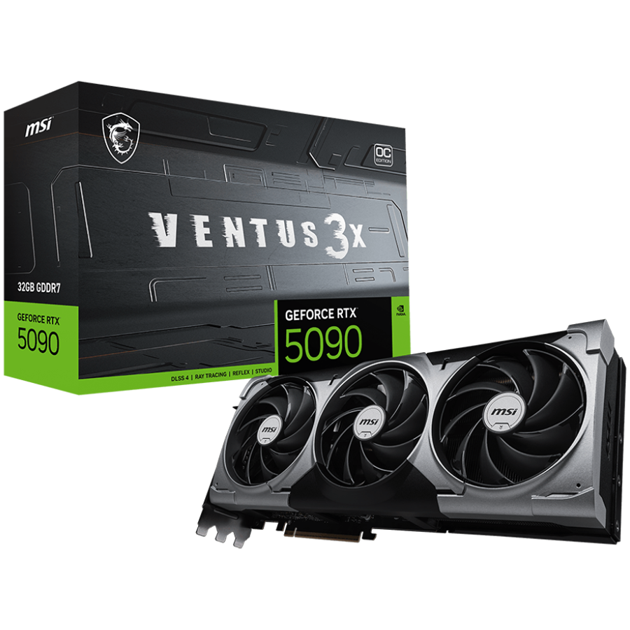 Видео карта MSI Nvidia GeForce RTX 5090 32G VENTUS 3X OC, 32GB GDDR7, 512bit