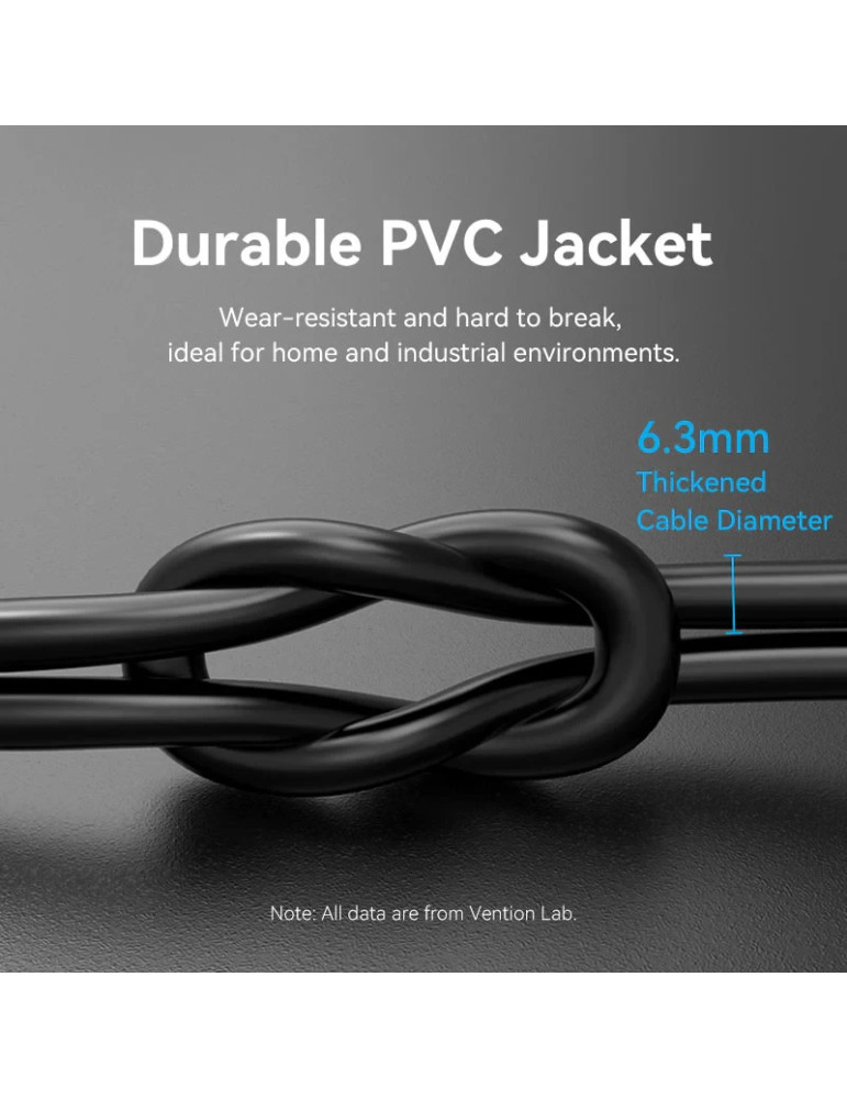 Кабел Vention LAN SFTP Cat.8, 5м, 40Gbps, Екраниран, Позлатени конектори - IKABJ - 10