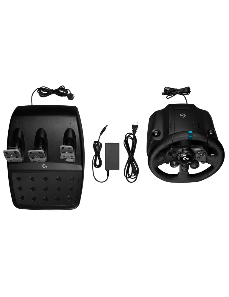 Геймърски волан LOGITECH G923, със скоростен лост, за PS4/PS5/PC, с кабел, USB, черен - 991-000531 - 9