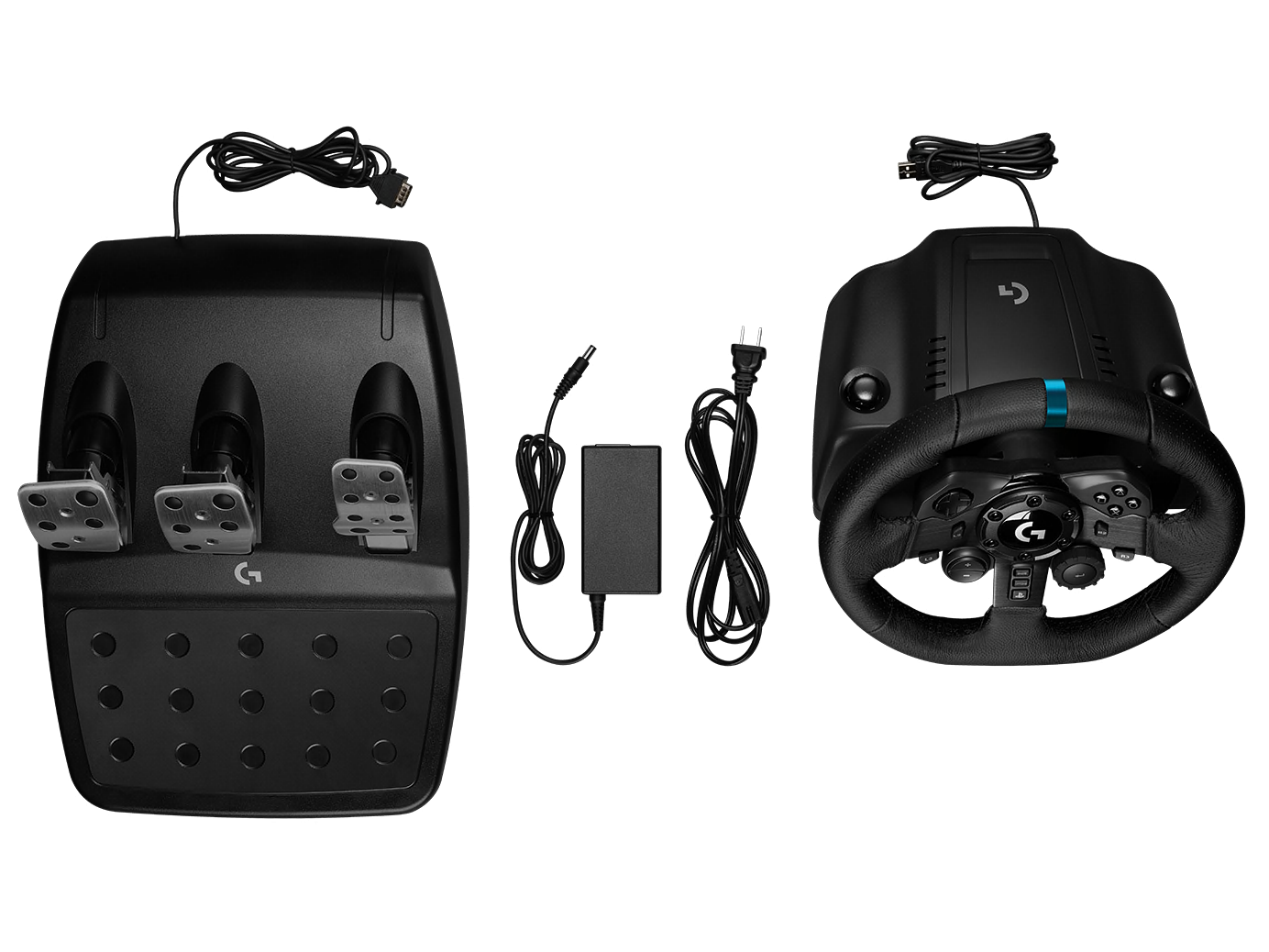 Геймърски волан LOGITECH G923, със скоростен лост, за PS4/PS5/PC, с кабел, USB, черен - 991-000531 - 9