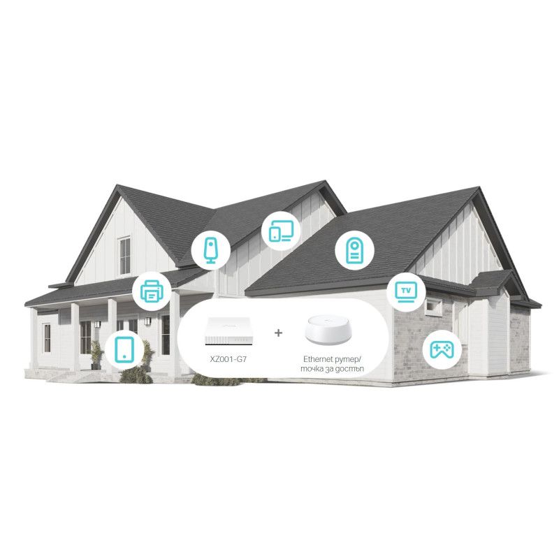 Мрежов комутатор TP-Link Aginet XZ001-G7, 1-портов XPON с CATV - XZ001-G7 - 7