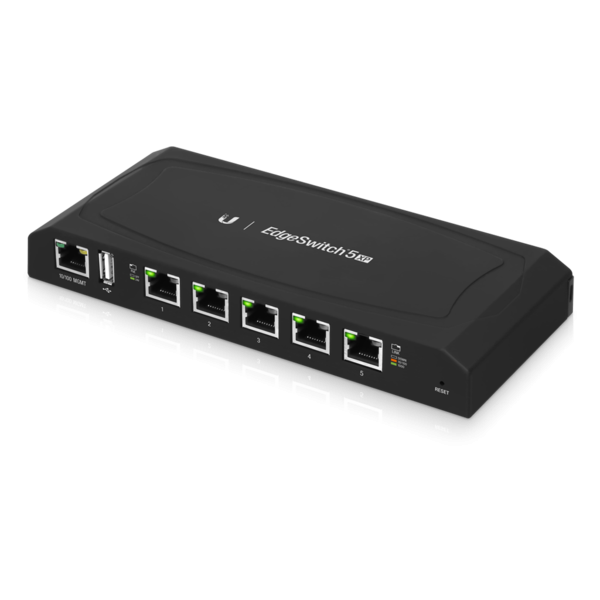 Комутатор Ubiquiti EdgeSwitch ES-5XP, 5 портa 10/100/1000 Mbps PoE, 60W - 3