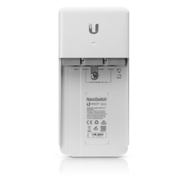 Мрежов комутатор Ubiquiti NanoSwitch N-SW, 4x 10/100/1000Mbps RJ45 PoE - 4