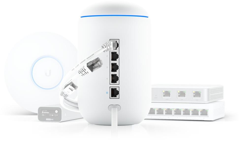 Рутер Ubiquiti UniFi Dream Machine UDM, 4-ядрен Arm Cortex-A57 1.7 GHz, 4x Gigabit LAN, Wi-Fi 5 до 1733Mbps - 4