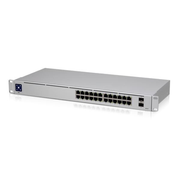 Мрежов комутатор Ubiquiti USW-24, 24 Gigabit портове, 2 SFP слота, 52 Gbps капацитет, L2 управляем - 1