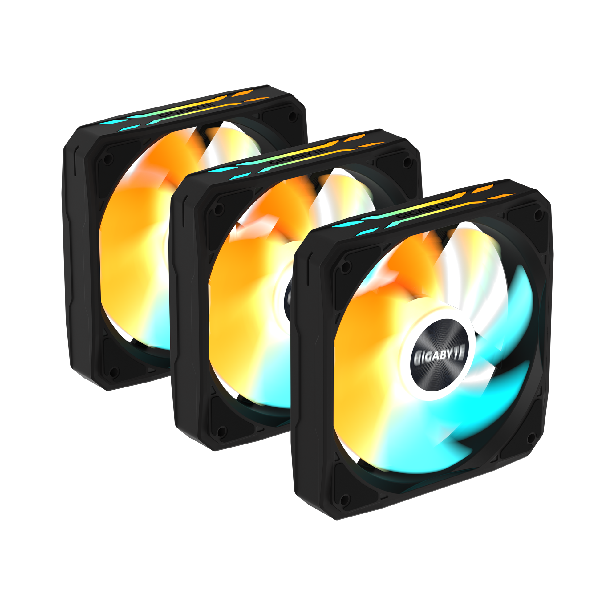 Комплект вентилатори GIGABYTE AORUS EZ CHAIN FAN 120, 120x120x25mm ARGB 3-Pack - GP-GBT EZFAN1203 - 3