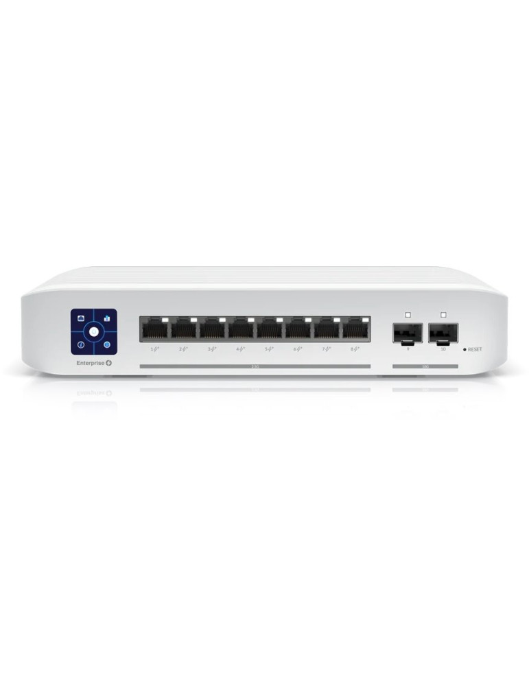 Мрежов комутатор Ubiquiti USW Enterprise 8 PoE, 8x 2.5G LAN портове, PoE+ захранване, 1U Rackmount - USW-Enterprise-8-PoE - 1