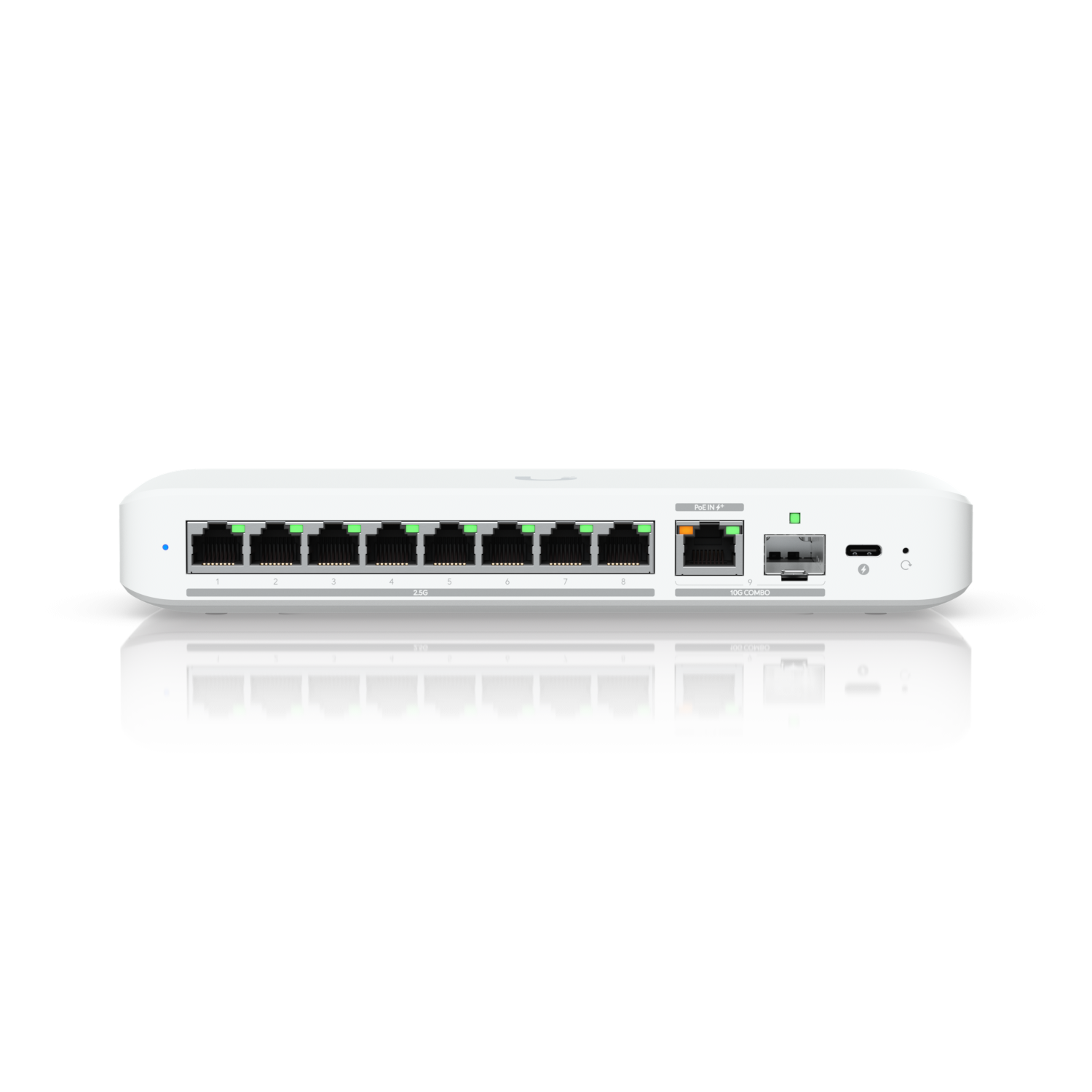 Мрежов комутатор Ubiquiti UniFi Switch Flex 8 2.5G, 8-портов Gigabit, 2.5G/1G/100M/10M, Пасивно охлаждане - USW-FLEX-2.5G-8 - 1