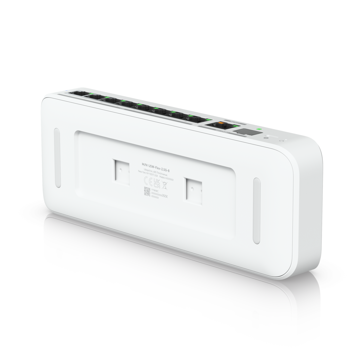 Мрежов комутатор Ubiquiti UniFi Switch Flex 8 2.5G, 8-портов Gigabit, 2.5G/1G/100M/10M, Пасивно охлаждане - USW-FLEX-2.5G-8 - 3