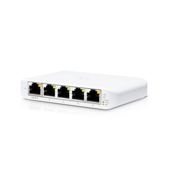 5-портов управляем Gigabit комутатор Ubiquiti UniFi USW-Flex-Mini, 10 Gbps Switching Capacity, 5 Gigabit Ethernet портове - 1
