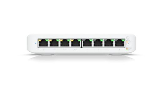 Мрежов комутатор Ubiquiti Lite 8 PoE, 8x 10/100/1000 Mbps RJ45 портове, SFP слотове, управляем, 16 Gbps капацитет - USW-Lite-8-POE - 3