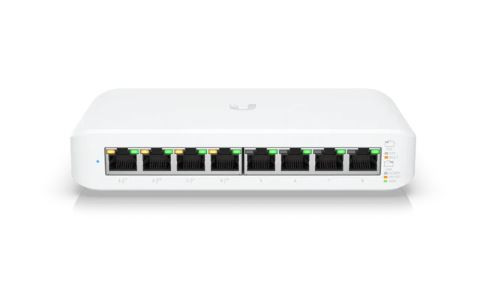 Мрежов комутатор Ubiquiti Lite 8 PoE, 8x 10/100/1000 Mbps RJ45 портове, SFP слотове, управляем, 16 Gbps капацитет - USW-Lite-8-POE - 6