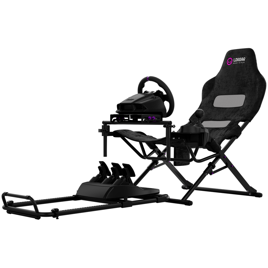 Геймърски стол Sim Racing Cockpit LORGAR FLEX RAF1, Сгъваем, 150x72x113 см, с поддръжка на direct drive волани и монтажи за shifter и handbrake - LRG-RAF1 - 2