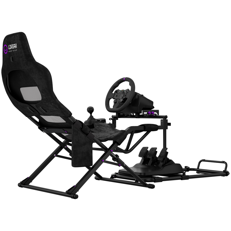 Геймърски стол Sim Racing Cockpit LORGAR FLEX RAF1, Сгъваем, 150x72x113 см, с поддръжка на direct drive волани и монтажи за shifter и handbrake - LRG-RAF1 - 3