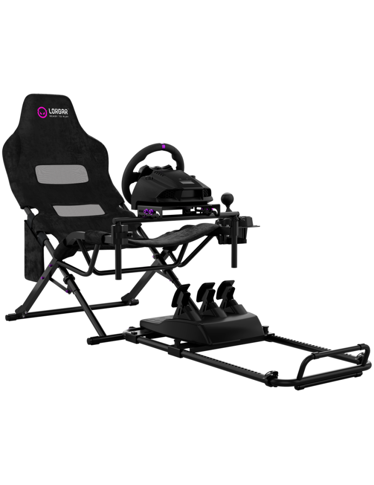 Геймърски стол Sim Racing Cockpit LORGAR FLEX RAF1, Сгъваем, 150x72x113 см, с поддръжка на direct drive волани и монтажи за shifter и handbrake - LRG-RAF1 - 4