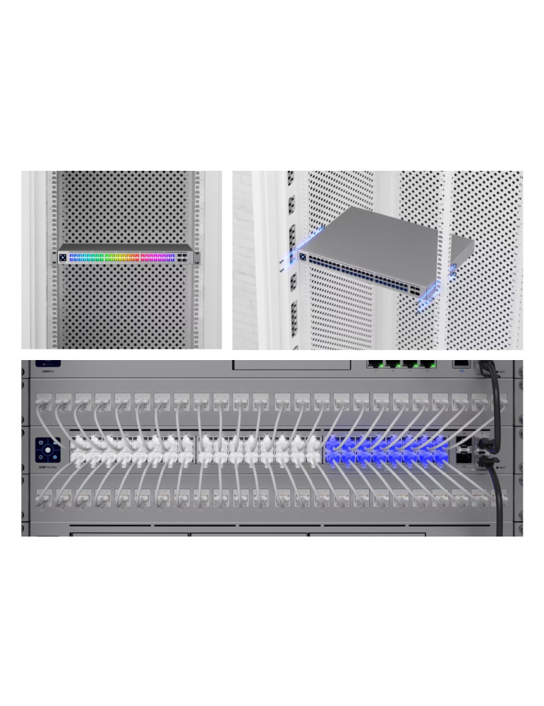 Комутатор Ubiquiti UniFi Switch Pro Max 48, 48x 1Gbps RJ45, Управляем, 140Gbps, Пасивно охлаждане - USW-Pro-Max-48 - 2