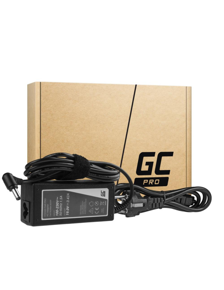 Захранване GREEN CELL PRO, 19V 3.42A 65W за Asus/Toshiba - GC-AD25P-TOSH-19V-3.42A - 1