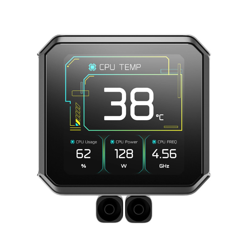 Водно охлаждане за процесор DeepCool SPARTACUS 360, 3.4" IPS Display 480x480, 360mm, 3x120mm вентилатори - R-SPT360-BKDSMP-G-1 - 3