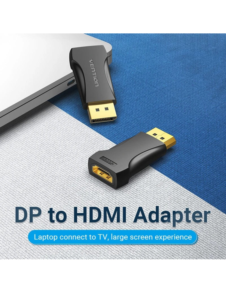Преходник Vention, DisplayPort (M) към HDMI (F), позлатени конектори, екраниран - HBOB0 - 3