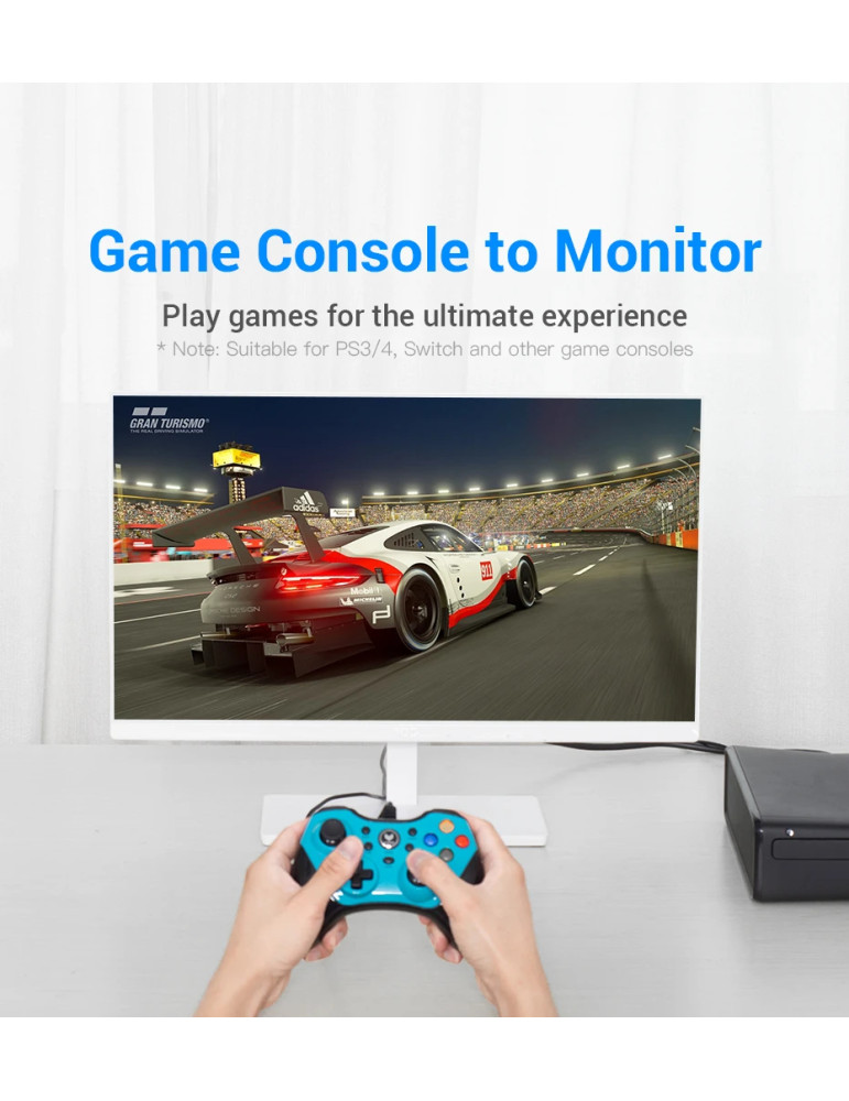 Преходник Vention, DVI 24+1 Мъжски към HDMI Женски, Екраниран, Позлатени конектори - ECDB0 - 5