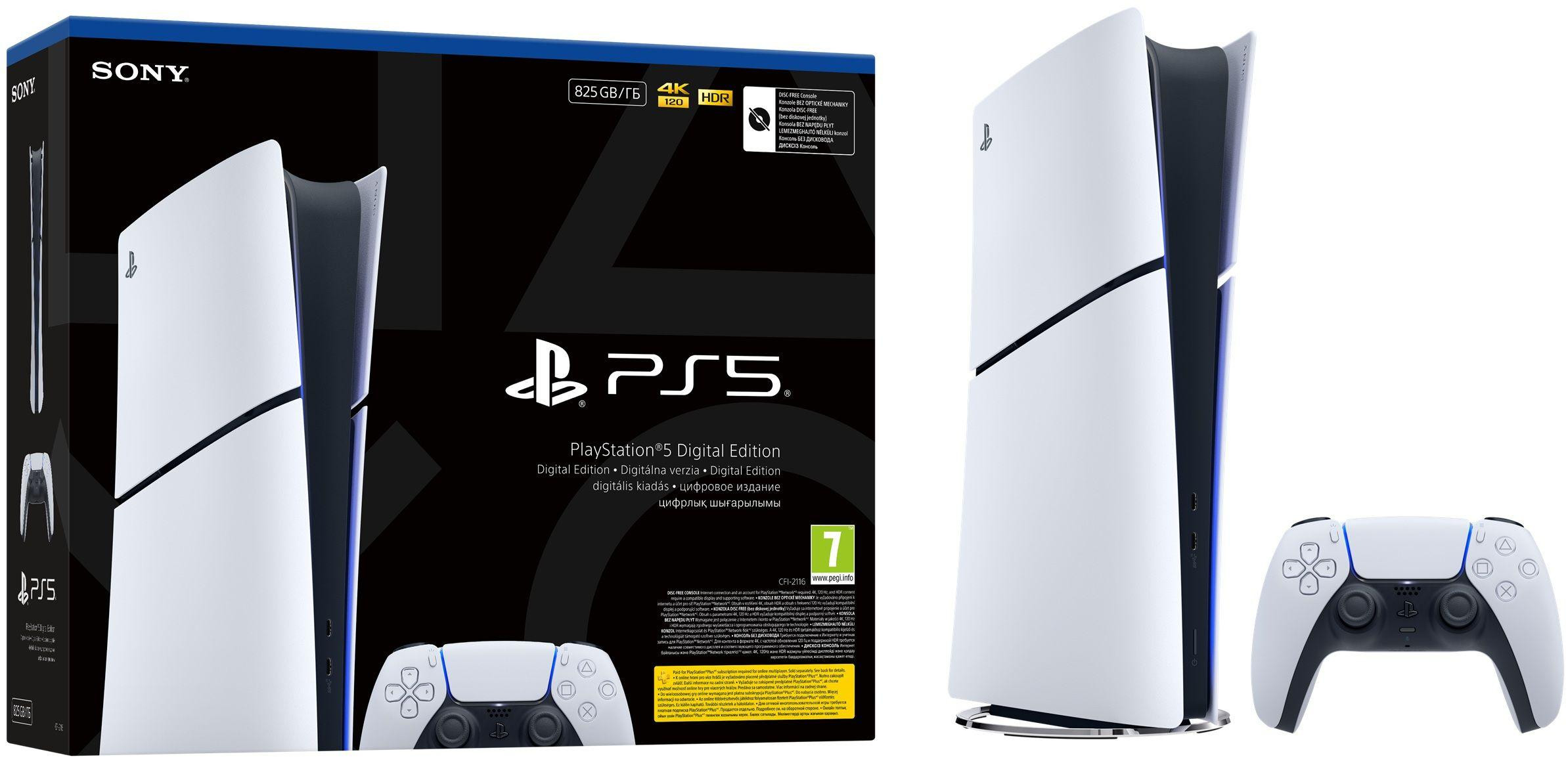 Конзола SONY PlayStation 5 Slim Digital Edition, 16GB GDDR6, 825GB SSD, Ryzen Z1 Extreme - SONY-PS5-SLIM-DIGIT - 1