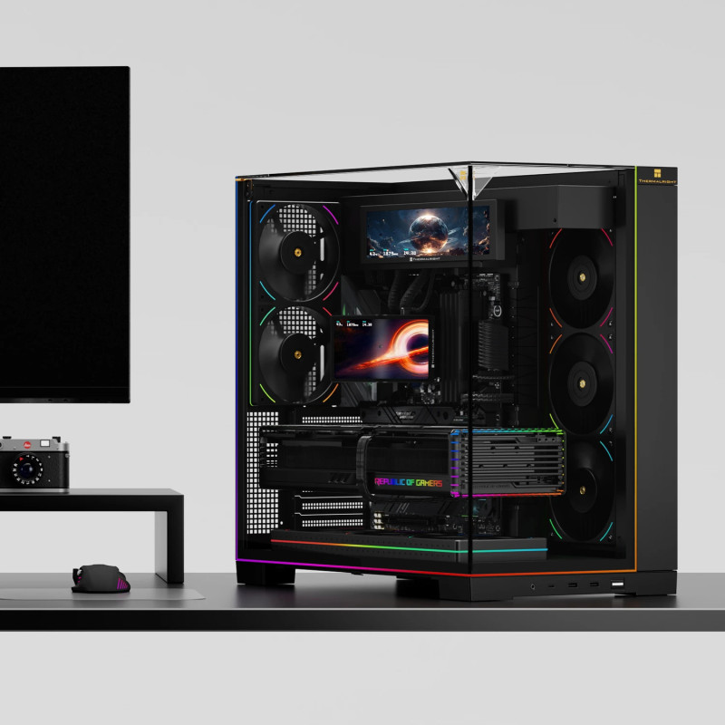 Водно охлаждане за процесор Thermalright Levita Vision 360 UB ARGB, 360mm Радиатор, Меден воден блок, 3x120mm ARGB Вентилатори, Curved AMOLED Display - LEVITA-VISION-360-UB-ARGB-BK - 4