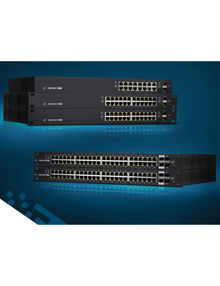 Комутатор Ubiquiti EdgeSwitch, 24-портов 10/100/1000Mbps, PoE 250W, Rackmount - ES-24-250W - 4