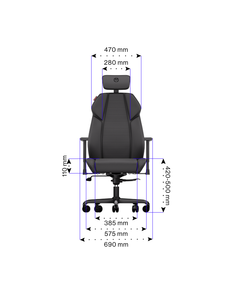 Геймърски стол ENDORFY Meta BK, Черен - EY8A005 - 7