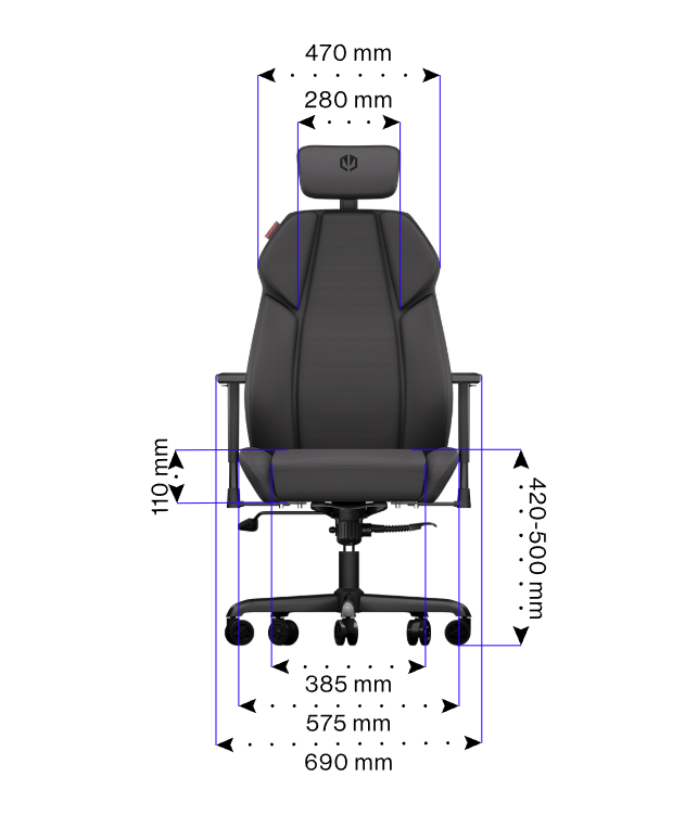 Геймърски стол ENDORFY Meta BK, Черен - EY8A005 - 7