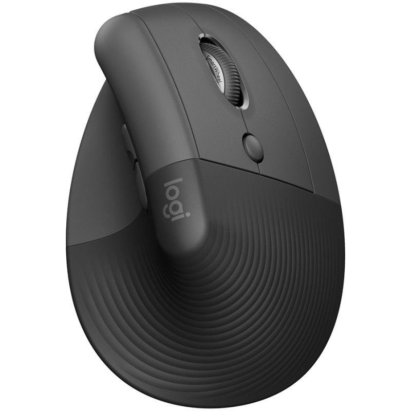Bluetooth/Безжична геймърска мишка Logitech Ergo Lift Vertical, 4000 DPI, Graphite/Black - 910-006494 - 1