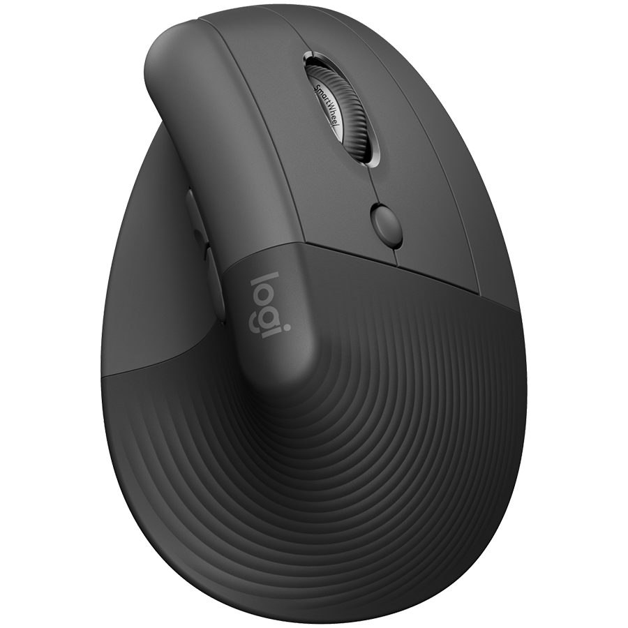 Bluetooth/Безжична геймърска мишка Logitech Ergo Lift Vertical, 4000 DPI, Graphite/Black - 910-006494 - 1