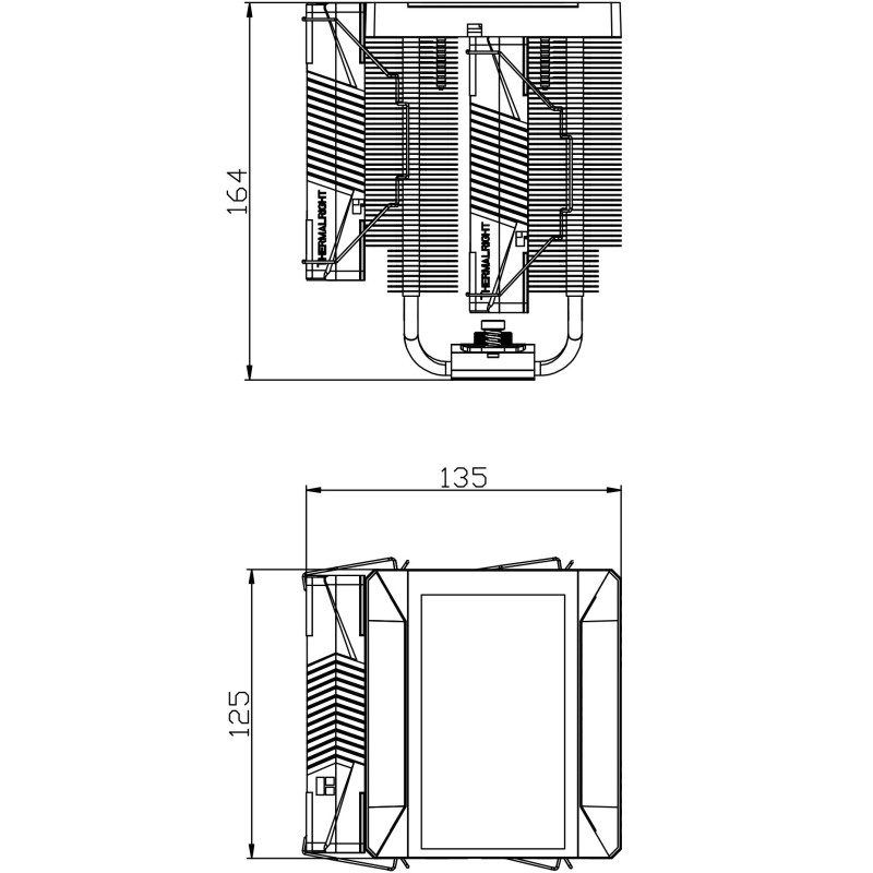 Охладител за процесор Thermalright Peerless Assassin 120 Vision MAX, LGA1851/AM5, 5-инчев LCD дисплей - PEERLESS-ASSASSIN-120-VSN-MAX - 3