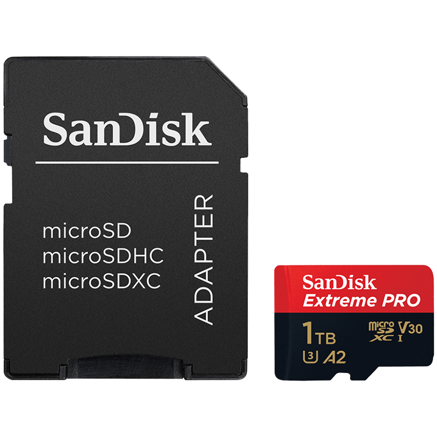 SD карта SanDisk Extreme PRO microSDXC, 1TB UHS-I U3 V30 A2 200MB/s - SDSQXCD-1T00-GN6MA - 1