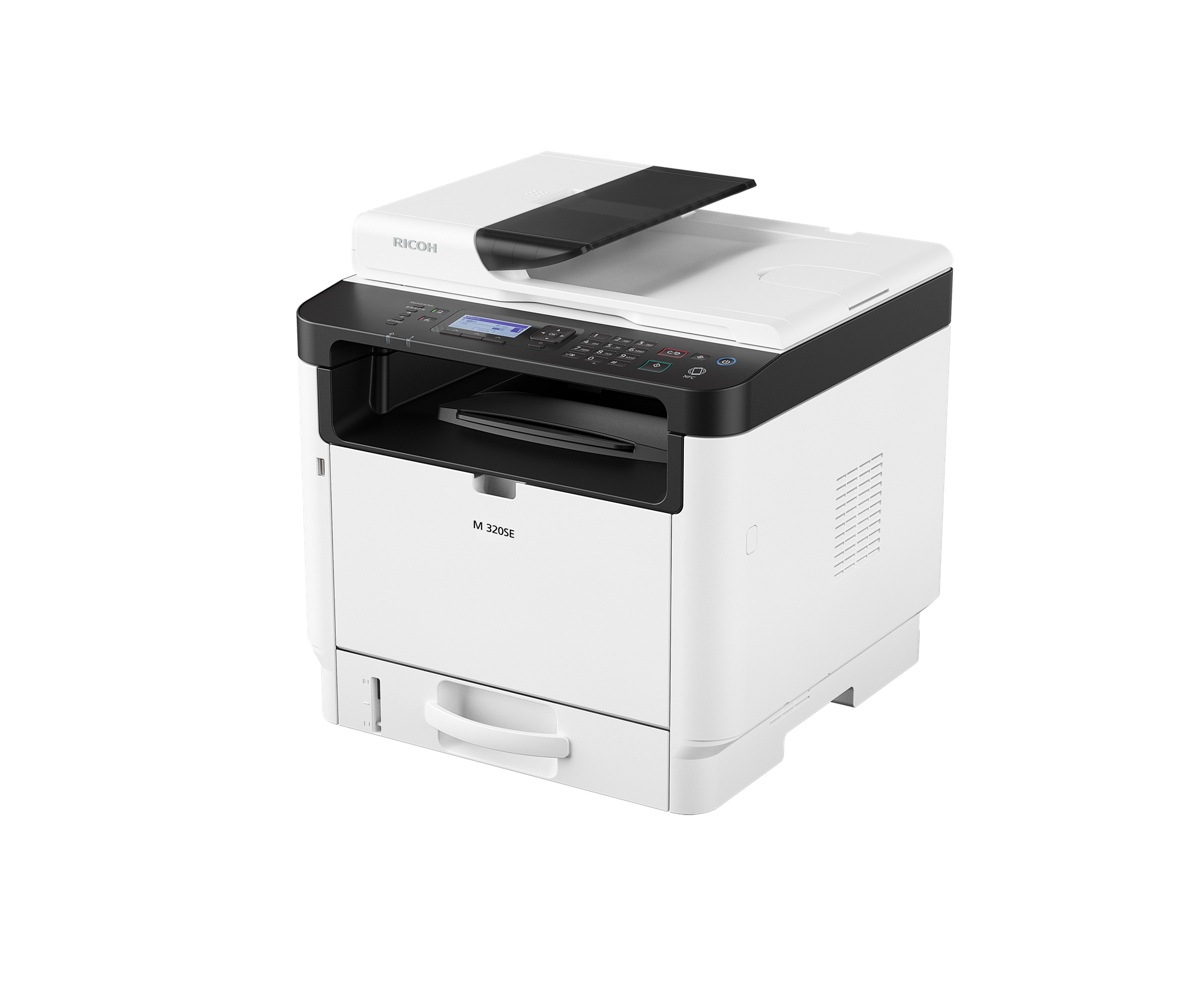 Мултифункционален принтер RICOH MFC 320FSE, A4, 32 ppm, Монохромен, LAN/USB, ARDF - RICOH-MFC-M320FSE - 1