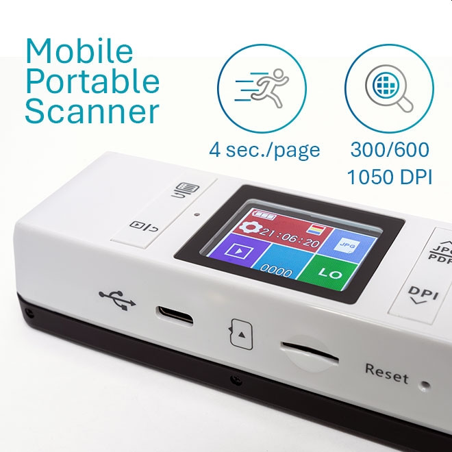 Скенер IRIS IRIScan Book 7, A4, 300-1050 dpi, USB Type-C, MicroSD - 464669 - 2