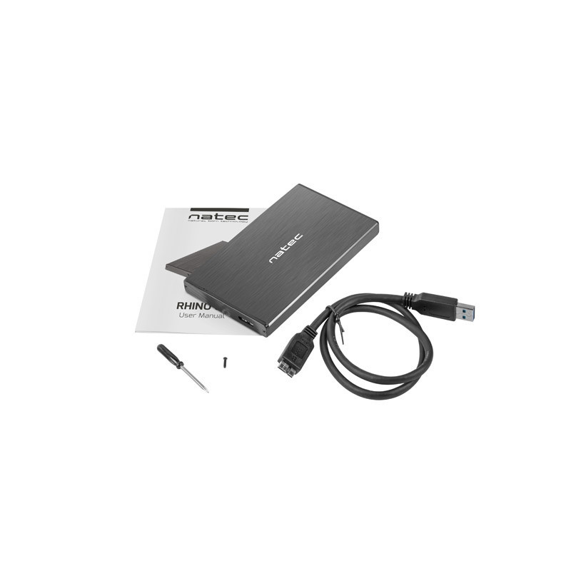 Кутия за твърд диск NATEC Rhino Go, 2.5" SATA, USB 3.0, Черна - NKZ-0941 - 5