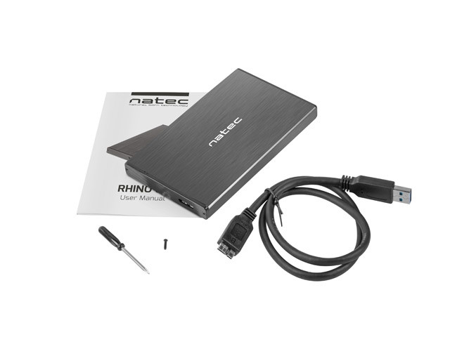 Кутия за твърд диск NATEC Rhino Go, 2.5" SATA, USB 3.0, Черна - NKZ-0941 - 5