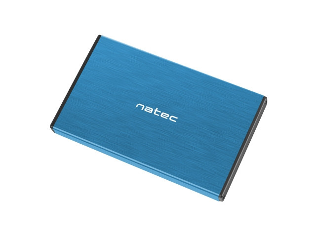Външна кутия за твърд диск NATEC Rhino Go, 2.5" SATA, USB 3.0, Aluminum, Синя - NKZ-1280 - 2