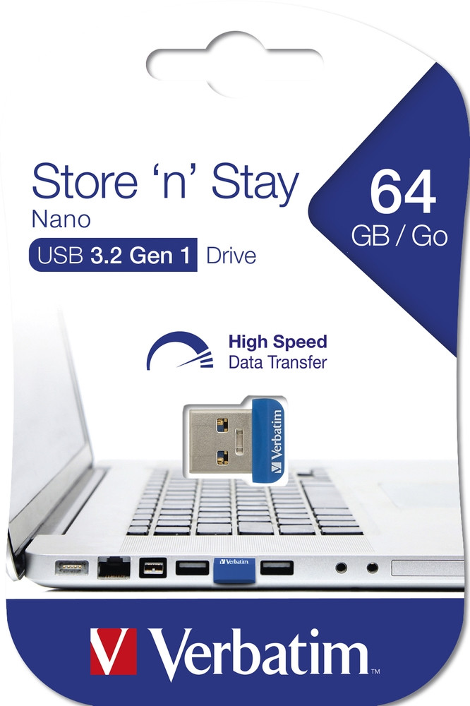USB памет Verbatim Nano Store 'N' Stay, 64GB USB 3.0 - 98711 - 3