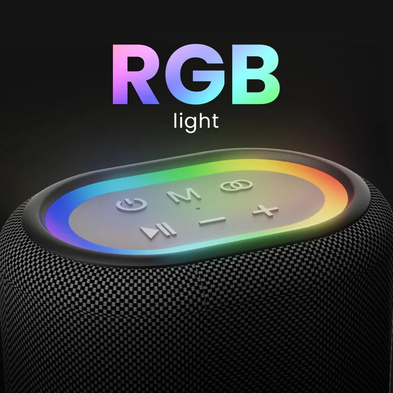 Портативна Bluetooth тонколона HiFuture Vocalist100, 20W, Karaoke, 2x безжични микрофона, 4000mAh батерия, RGB, Bluetooth 5.3, IPX4 - 6972576181732 - 3