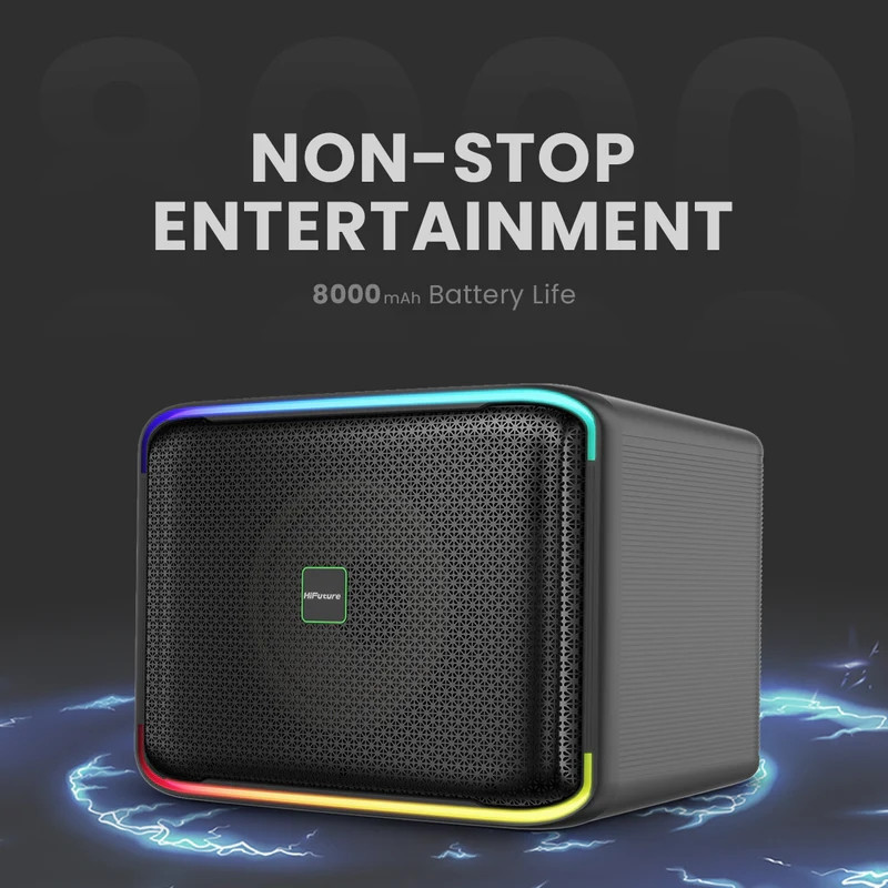 Bluetooth Тонколонка HiFuture Event Horizon Black, 100W, Bluetooth 5.3, IPX4, RGB Light, TWS Mode - 6972576182159 - 3