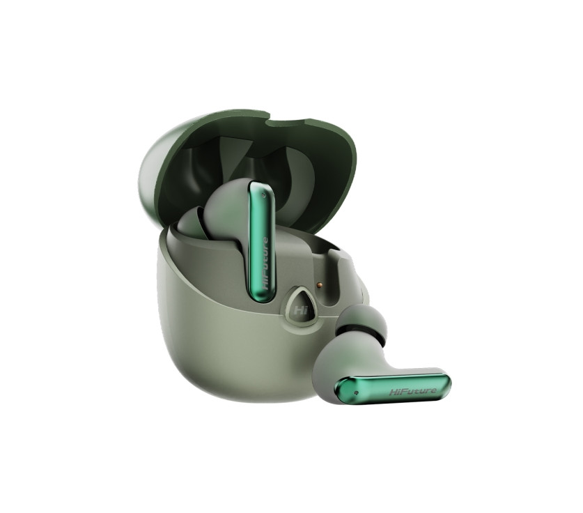Безжични слушалки HiFuture SonicAir, Green, In-ear, Bluetooth 5.3, 35 часа работа, Шумопотискане - 6972576182555 - 1