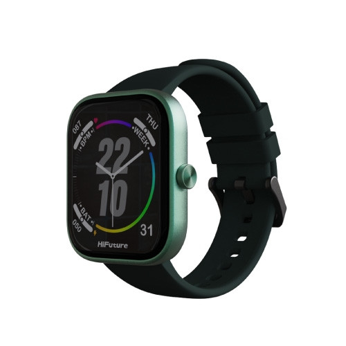 Смарт часовник HiFuture Lume Dark Green, 1.85" IPS сензорен дисплей, Dual Core, Bluetooth 5.3, 128MB памет, до 7 дни работа - 6972576182333 - 2