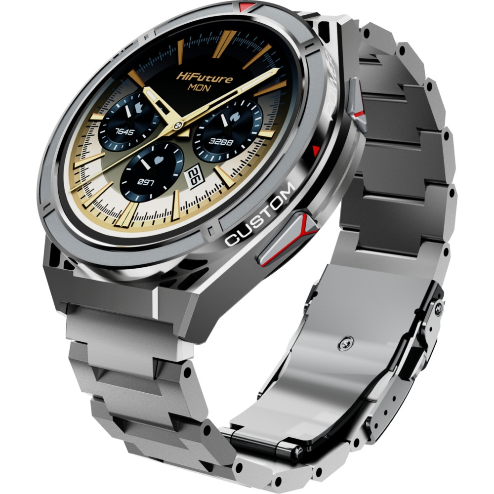 Смарт часовник HiFuture Active Silver, 1.43" AMOLED 466x466, Dual Core ATS3085L, Dual-Band GPS, 256MB, 5ATM - 6972576182012 - 2